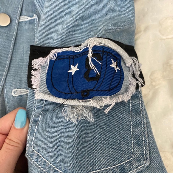 Juice Wrld Jean Jacket with Patches - Picture 4 of 5